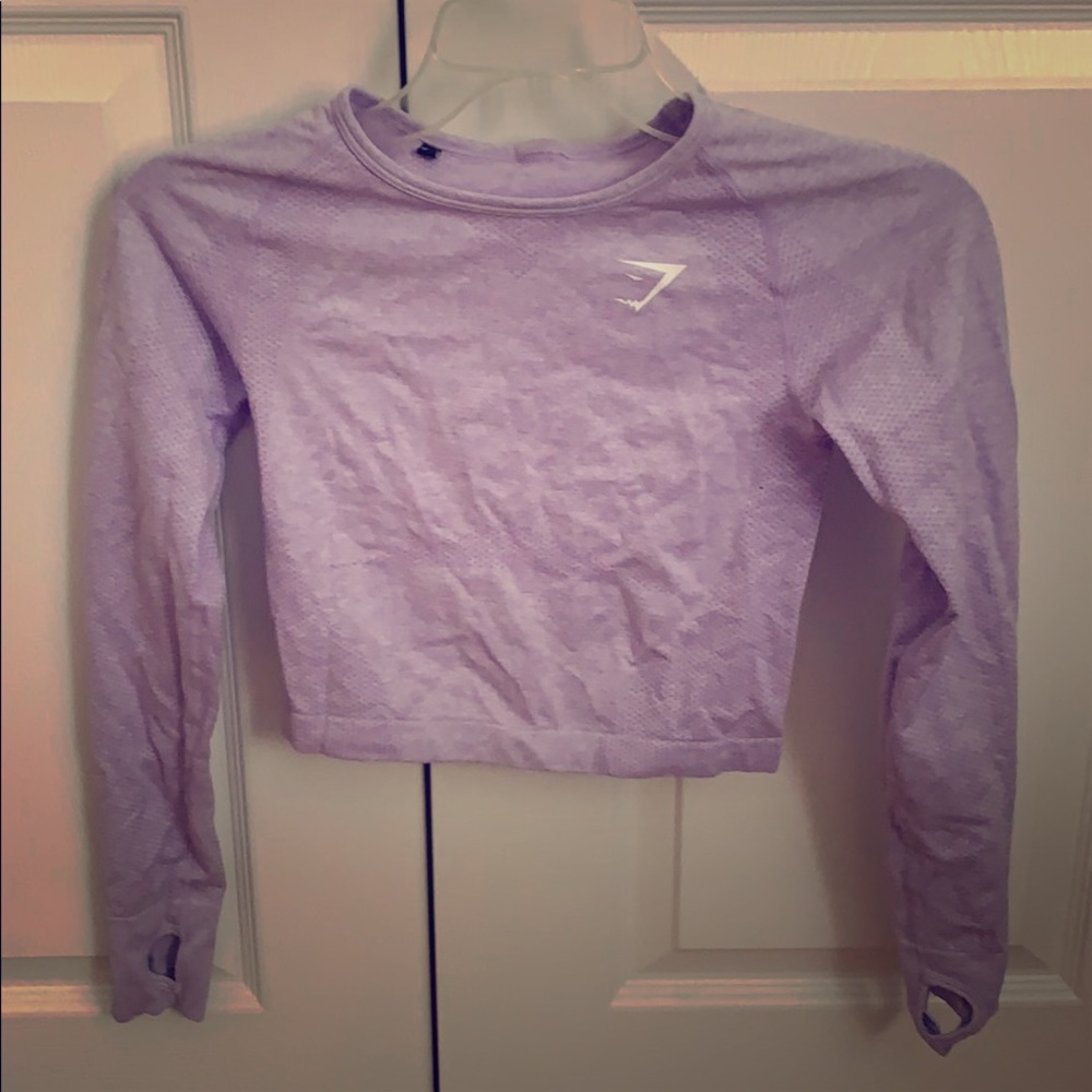 Gymshark seamless crop top, lilac